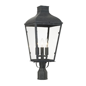 Dumont - Three Light Outdoor Post Mount In Traditional And Contemporary Style - 9.25 Inches Wide By 23 Inches High - 1333245