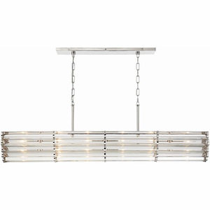 Elliot - 6 Light Linear Chandelier In Traditional And Contemporary Style - 48 Inches Wide By 6.75 Inches High - 1333273