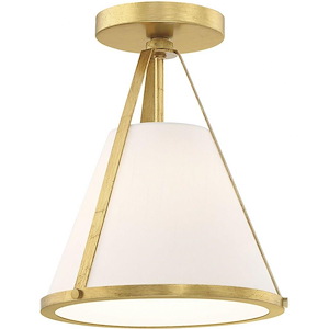 Fulton - 1 Light Semi-Flush Mount-11.5 Inches Tall and 9.25 Inches Wide - 1341928