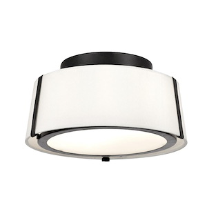 Fulton - Two Light Flush Mount in Traditional and Contemporary Style - 12 Inches Wide by 6 Inches High - 843955