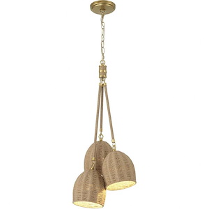 Jace - 10.5W 3 LED Pendant-28 Inches Tall and 11 Inches Wide - 1341936