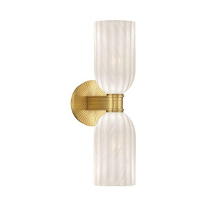 Lotus - 2 Light Wall Sconce-17 Inch Tall and 5 Inch Wide - 1394970