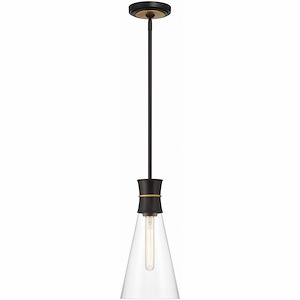 Quinn - 60W 1 LED Mini Pendant-14 Inches Tall and 7 Inches Wide - 1320086