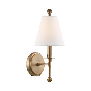 Riverdale 1-Light Wall Sconce in Traditional Style including 2 Stem Styles - 6 Inches Wide by 14.5 Inches High - 692566