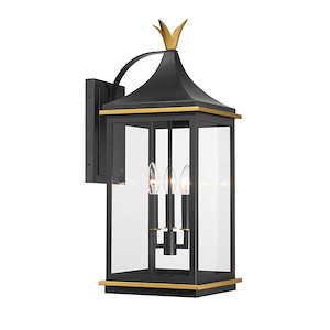Simpson - 3 Light Outdoor Wall Mount-25 Inch Tall and 10 Inch Wide - 1366167