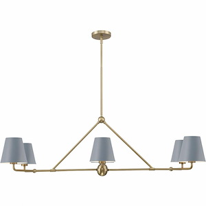 Xavier - 6 Light Chandelier In Modern Style-14.75 Inches Tall and 46 Inches Wide - 1279629