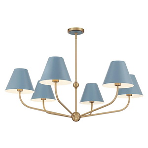 Xavier - 6 Light Chandelier-14.25 Inch Tall and 40 Inch Wide - 1366185