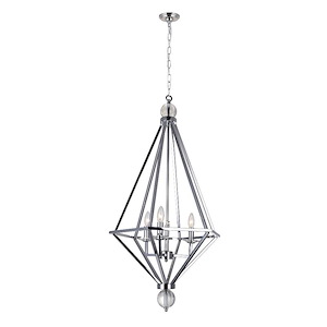 3 Light Chandelier with Chrome Finish - 901019