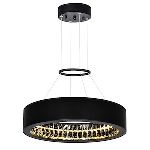 LED Chandelier with Matte Black Finish - 901047