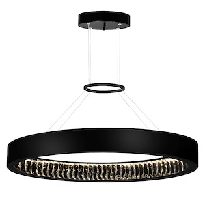 LED Chandelier with Matte Black Finish - 901053