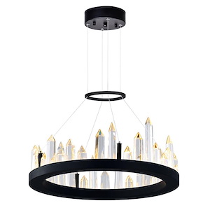 LED Chandelier with Black Finish - 901062