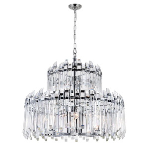 12 Light Chandelier with Chrome Finish - 901107