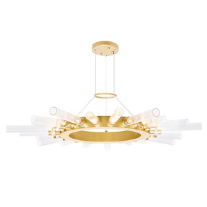 Collar - 105W 21 LED Chandelier-2 Inches Tall and 38 Inches Wide - 1276997