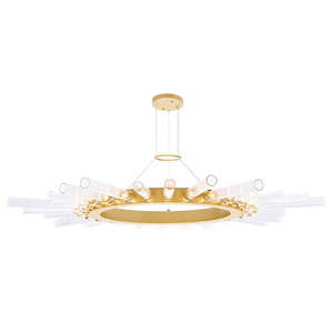 Collar - 140W 28 LED Chandelier-2 Inches Tall and 48 Inches Wide - 1276998