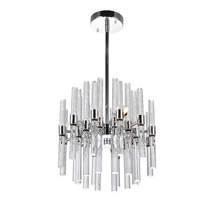 3 Light Mini Chandelier with Polished Nickel Finish - 901230