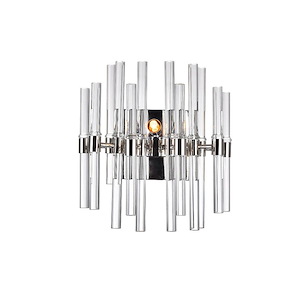 2 Light Wall Light with Polished Nickel Finish - 901234