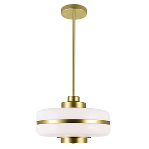 1 Light Down Pendant with Pearl Gold Finish - 901235