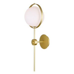 1 Light Wall Light with Brass Finish - 901253