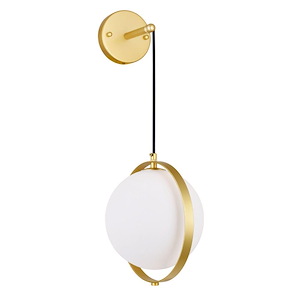 1 Light Wall Light with Brass Finish - 901254