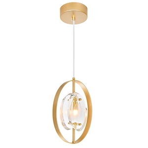 Iris - 1 Light Down Mini Pendant-12 Inches Tall and 4 Inches Wide - 1277109