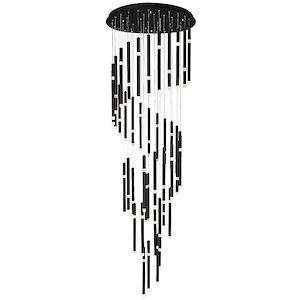 Flute - 7668W 54 LED Chandelier-90 Inches Tall and 30 Inches Wide - 1277158