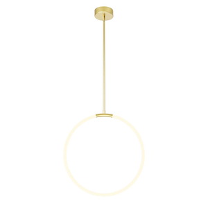 Hoops - 22W 1 LED Chandelier-24 Inches Tall and 5 Inches Wide - 1277171