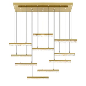 Stagger - 100W LED Chandelier-5.5 Inches Tall and 48 Inches Wide - 1325786