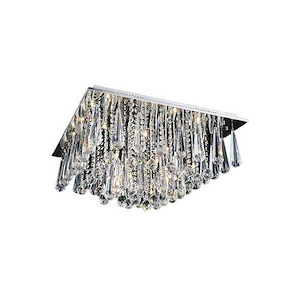 12 Light Flush Mount with Chrome Finish - 901452