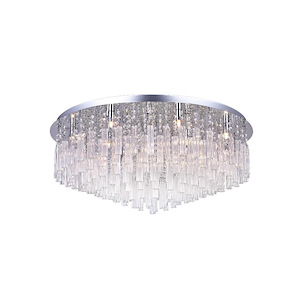16 Light Flush Mount with Chrome Finish - 901455