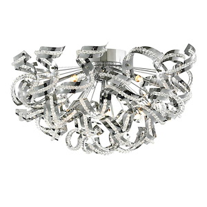 12 Light Flush Mount with Chrome Finish - 901550