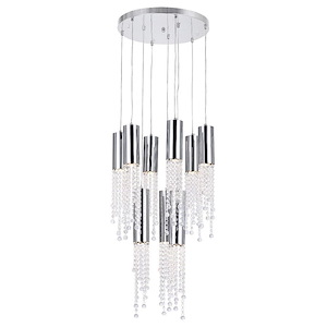 9 Light Chandelier with Chrome Finish - 901604