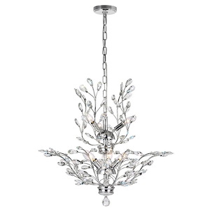 9 Light Chandelier with Chrome Finish - 901640