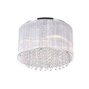 6 Light Flush Mount with Chrome Finish - 901676