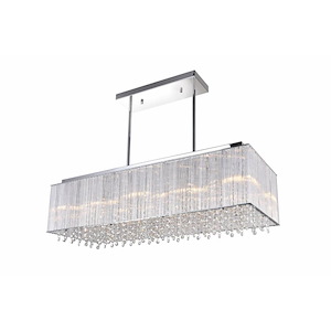 10 Light Chandelier with Chrome Finish - 1252958