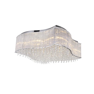12 Light Flush Mount with Chrome Finish - 901686