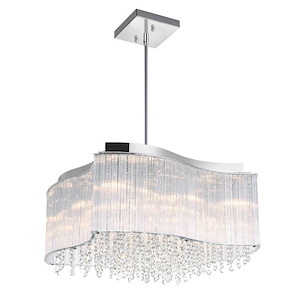 10 Light Chandelier with Chrome Finish - 901688