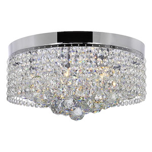 6 Light Flush Mount with Chrome Finish - 901729