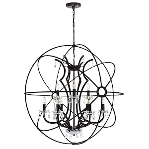 12 Light Chandelier with Brown Finish - 901797