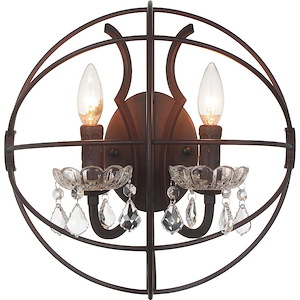 2 Light Wall Sconce with Brown Finish - 901800