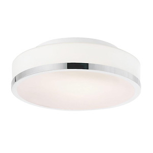 2 Light Flush Mount with Satin Nickel Finish - 901810