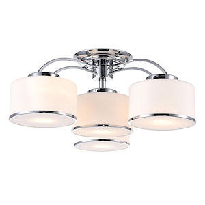 4 Light Flush Mount with Chrome Finish - 901812