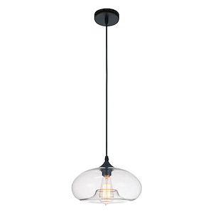 1 Light Mini Pendant with Transparent Blue Shade - 902019