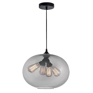 Glass - 4 Light Down Pendant-12 Inches Tall and 16 Inches Wide - 1277204