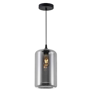 1 Light Mini Pendant with Transparent Amber Shade - 902037