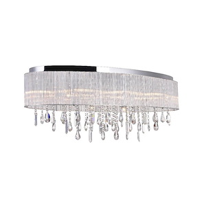 10 Light Flush Mount with Chrome Finish - 902055
