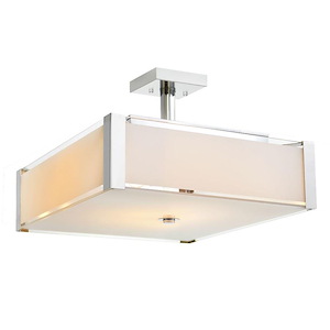 4 Light Square Chandelier with Chrome Finish - 902102