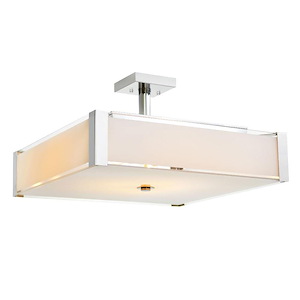 5 Light Square Chandelier with Chrome Finish - 902104