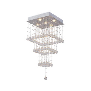 5 Light Flush Mount with Chrome Finish - 902333