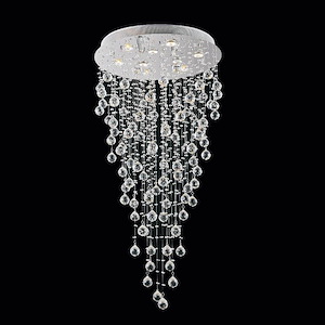 9 Light Flush Mount with Chrome Finish - 902336