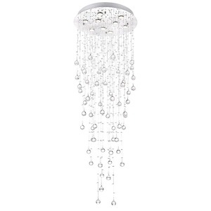 9 Light Flush Mount with Chrome Finish - 902337